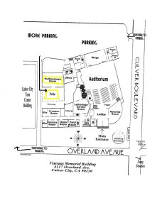 Map to MultiPurpose Room, Culver City Veterans Memorial Complex
